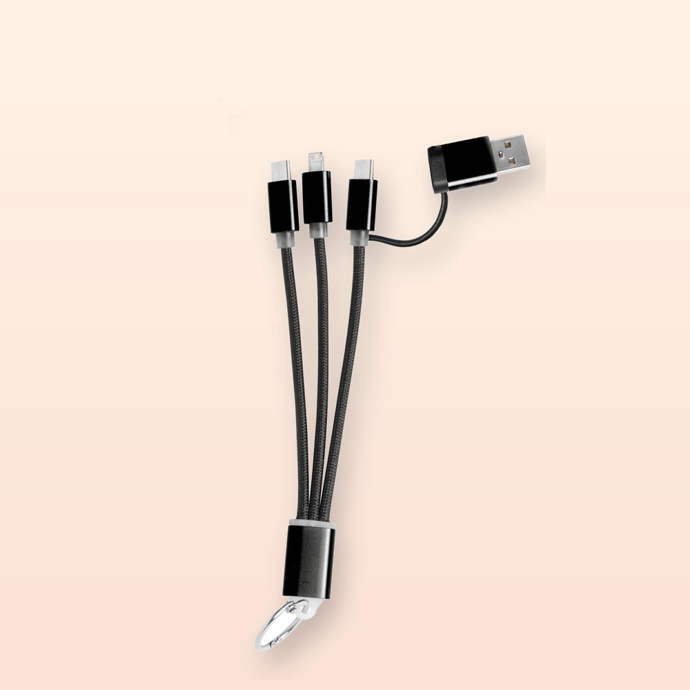 Portachiavi con cavo di ricarica USB