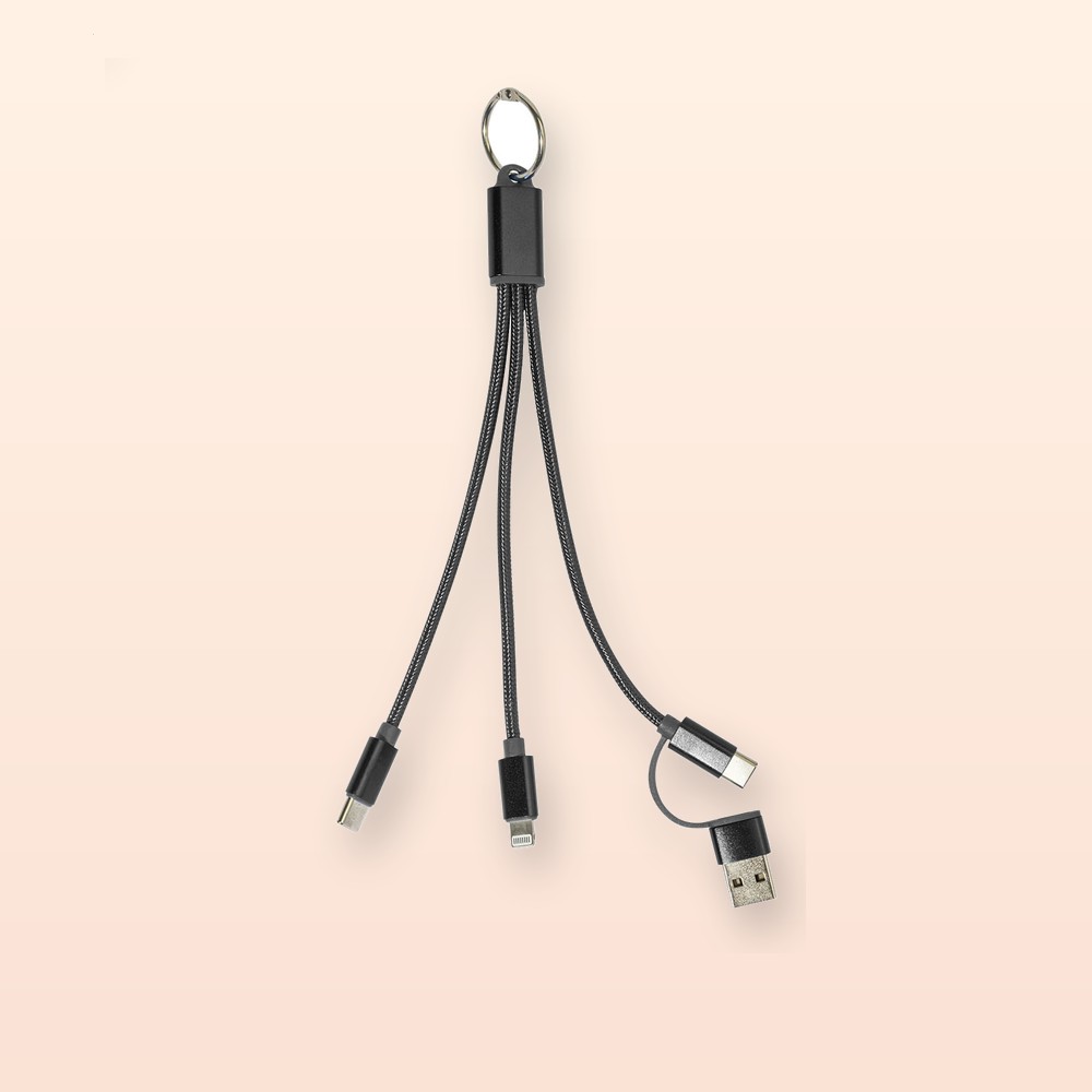 Portachiavi con cavo di ricarica USB